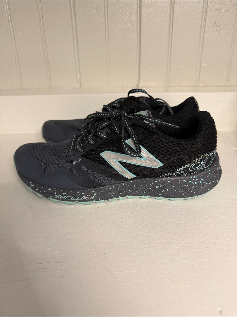 New Balance Women’s Black & Mint Trail Running Sneakers